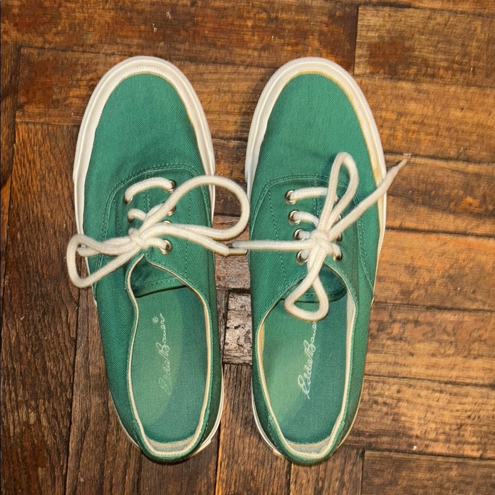 Eddie Bauer Green Canvas Sneakers by L.L. Bean